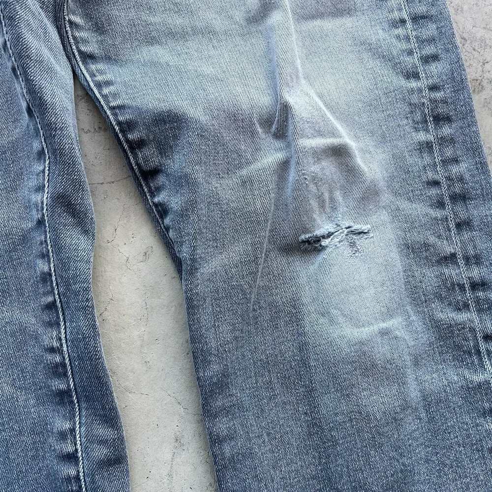 AG Adriano Goldschmied Jeans The Graduate Tailored Leg Mens 32x28 Gray Ripped